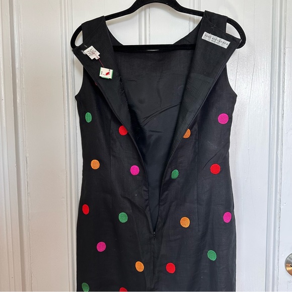 Vintage Paul Alexander Linen Polka Dot Dress - Picture 10 of 16